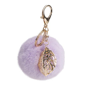 Fur Story FS17811 Fur Pom Pom KeyChain Bag Car Purse Charm Fluffy Fur Keychain Ball