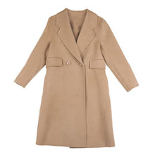 Load image into Gallery viewer, fur story Women&#39;s Long Double Faced Cashmere Coat Handmade Fashion Ladies Double Breasted Coat Full Sleeve