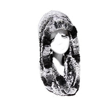 Load image into Gallery viewer, Fur Story 15670 Women&#39;s Knitted Real Rabbit Fur Beanie Hat with Fur Hat Scarf