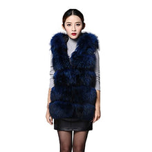 Load image into Gallery viewer, fur story 152113 Women&#39;s Real Raccoon Fur Vest with Hoodie