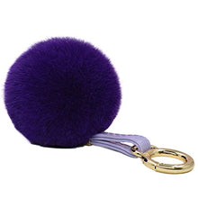 Load image into Gallery viewer, Fur Story 16816 Real Rex Rabbit Fur Pompom Ball Car Key Chain Handbag Key Rings