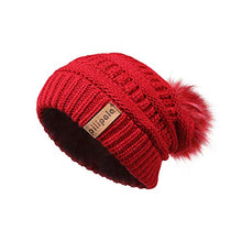 Load image into Gallery viewer, Pilipala Womens Winter Knit Beanie Hat Slouchy Warm Pom Pom Hat Faux Fur Caps for Women Ladies Girls