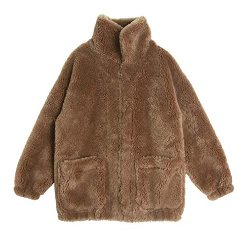 fur story Women's Lamb Fur Coat for Winter Teddy Bear Short Fur Jacket with Turnover Collar 18130