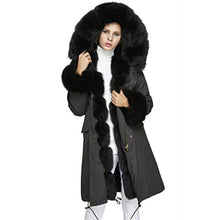 Load image into Gallery viewer, fur story Women&#39;s Parka Jacket with Real Fur Thick Winter Fur Coat Detachable Fur Lining 18113
