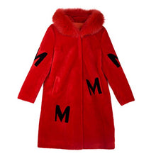 Load image into Gallery viewer, fur story Women&#39;s Lamb Shearing Fur Coat Thick Warm Long Winter Coat with Hood