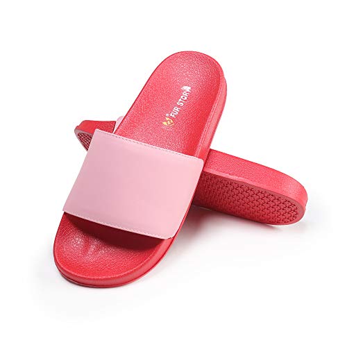 Fur Story FS20S14 Women's Slides for Outdoor Slides Sandals Slippers for Women Red Yellow Blue Green White
