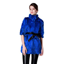 Load image into Gallery viewer, fur story Women&#39;s Long Real Rabbit Fur Coat with Plus Size Coat