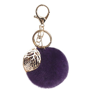 Fur Story FS17811 Fur Pom Pom KeyChain Bag Car Purse Charm Fluffy Fur Keychain Ball