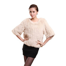 Load image into Gallery viewer, Fur Story Women&#39;s Short Knitted Real Rabbit Fur Coat Pullover