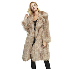 Load image into Gallery viewer, Fur Story Women&#39;s Fox Fur Coat Winter Knitted Fur Jacket with Turn-Down Collar Fox