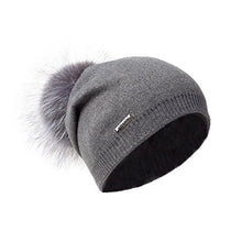Load image into Gallery viewer, Pilipala Women&#39;s Slouchy Beanie Hat with Fur Pompom Warm Winter Hat