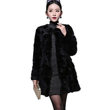 Load image into Gallery viewer, Fur Story Women&#39;s Real Rabbit Fur Coat Long Length with Full Sleeve