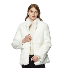 Load image into Gallery viewer, Women&#39;s Genuine Rabbit Fur Coat Fuzzy Warm Fur Jacket Winter Outware 151249
