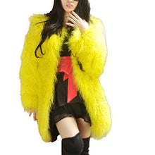 Load image into Gallery viewer, fur story Women&#39;s Long Fur Coat with Real Mongolia Lamb Fur Thick Warm Coat Full Sleeve O Neck