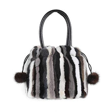 Load image into Gallery viewer, Women&#39;s Mink Fur Handbag Tote Furry Top Handle Bag Satchel Purses Multicolor