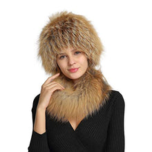 Load image into Gallery viewer, Fur Story FS17613 Women&#39;s Real Fox Fur Skullies Beanie Hat Scarf Set Elastic Warm Winter Hats Women