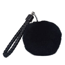 Load image into Gallery viewer, Fur Story 16821 Real Rex Rabbit Fur Pompom Ball Car Key Chain Handbag Key Rings