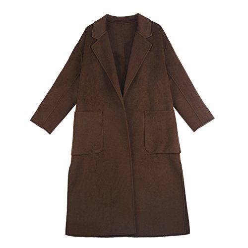 Fur Story Women's Long Double Faced Cashmere Coat Handmade Fashion Ladies Coat