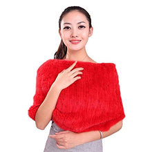 Load image into Gallery viewer, Fur Story Women&#39;s Knit Fur Poncho with Real Mink Fur Thick Warm Pashmina