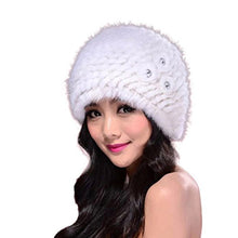 Load image into Gallery viewer, Fur Story 14629 Women&#39;s Knitted Real Mink Fur Skullies Beanie Hat