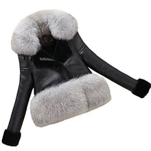 Load image into Gallery viewer, Women&#39;s Genuine Sheep Leather Jacket with Fox Fur Collar Lamb Fur Lining Double-Faced Fur - Fur Story