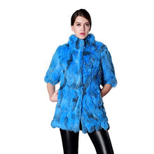 Load image into Gallery viewer, fur story Women&#39;s Long Real Rabbit Fur Coat with Plus Size Coat