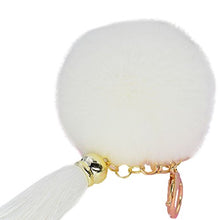 Load image into Gallery viewer, Fur Story 16818 Real Rex Rabbit Fur Pompom Ball Car Key Chain Handbag Key Rings