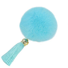 Load image into Gallery viewer, Fur Story 16818 Real Rex Rabbit Fur Pompom Ball Car Key Chain Handbag Key Rings