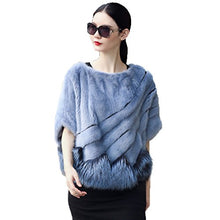 Load image into Gallery viewer, Fur Story 161111 Women&#39;s Real Mink Fur Pullover Coat with Silver Fox Fur Hem