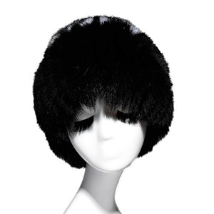 Fur Story 15662 Women's Real Puff Fox Fur Beanie Hat Skull Cap