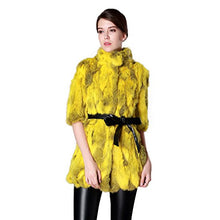 Load image into Gallery viewer, fur story Women&#39;s Long Real Rabbit Fur Coat with Plus Size Coat
