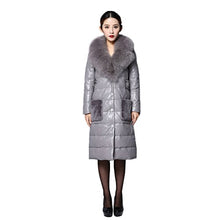Load image into Gallery viewer, Fur Story Women&#39;s Long Fur Coat with Real Sheep Leather and Fox Fur Collar Full Sleeve