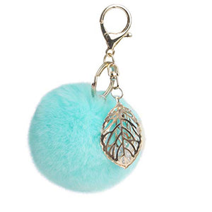 Fur Story FS17811 Fur Pom Pom KeyChain Bag Car Purse Charm Fluffy Fur Keychain Ball