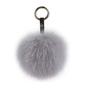 Fur Story FS16834 Fur Pom Pom KeyChain Bag Car Purse Charm Fluffy Fur Keychain Ball