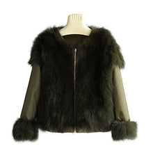 Load image into Gallery viewer, Fur Story Women&#39;s Real Fox Fur Parka Cotton-Padded Double Wear Warm Coat Full Sleeve O Neck