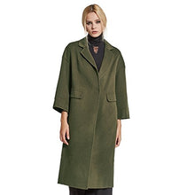 Load image into Gallery viewer, fur story Women&#39;s Long Double Faced Cashmere Coat Handmade Fashion Ladies Coat 3/4 Sleeve