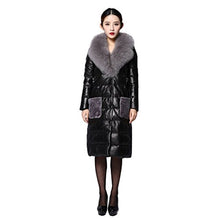 Load image into Gallery viewer, Fur Story Women&#39;s Long Fur Coat with Real Sheep Leather and Fox Fur Collar Full Sleeve