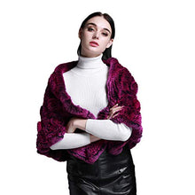 Load image into Gallery viewer, Fur Story Women&#39;s Fur Wrap with Rabbit Fur Shawl Cape for Winter