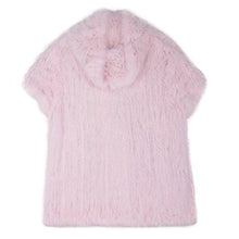 Load image into Gallery viewer, Women&#39;s Knitted Real Rabbit Fur Vest Pullover Solid Female Warm Coat 17211