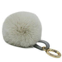Load image into Gallery viewer, Fur Story 16816 Real Rex Rabbit Fur Pompom Ball Car Key Chain Handbag Key Rings