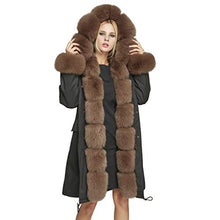Load image into Gallery viewer, fur story Women&#39;s Parka Jacket with Real Fur Thick Winter Fur Coat Detachable Fur Lining 18113