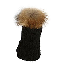 Load image into Gallery viewer, Fur Story Unisex Beanie Outdoor Cap Real Raccoon Fur Pom Pom Hats