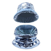 Load image into Gallery viewer, Pilipala Women&#39;s Winter Bucket Hat Shiny Metallic Reversible Warm Fishing Boonie Fashion Wide Brim Cap Unisex