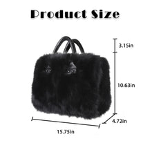 Load image into Gallery viewer, Women&#39;s Winter Fur Bag Silver Fox Handbag Leather Ladies Shoulder Bag