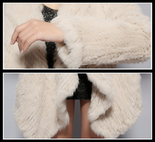 Load image into Gallery viewer, Natural Rabbit Fur Coat Jacket Biggest Size Jacket Winter Long Overcoat