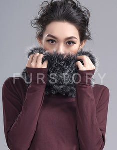 Real Knitted REX Rabbit Fur Scarf Beautiful Long Wrap Cape Shawl Neck Warmer Patches Color Top Quality FS15507