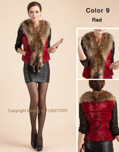 Load image into Gallery viewer, Natural Rabbit Fur Knitter Sweater Long Vest Waistcoat Jacket