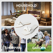 Load image into Gallery viewer, Women&#39;s Slippers with Bow Knot Square Head Low-heel Flip-flops Women Sandals FS21S51A