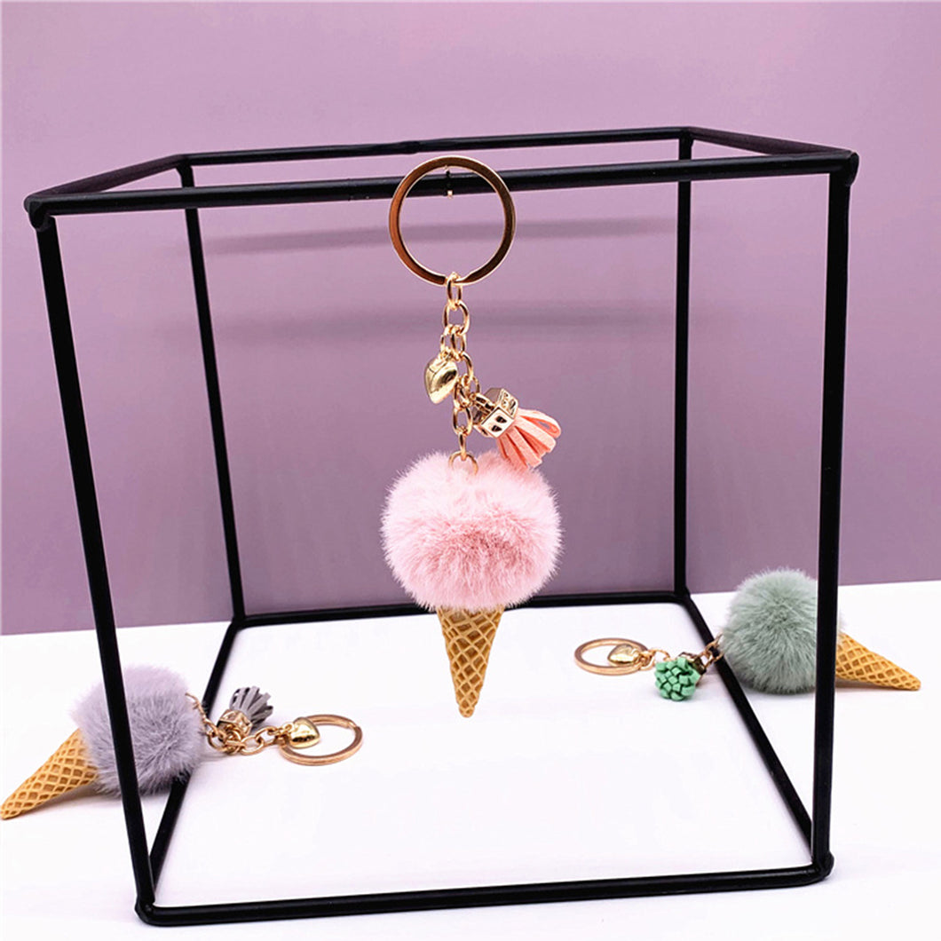 Ice Cream Keychain Cute Bag Cartoon Plush Pendant 22C02