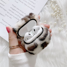 Load image into Gallery viewer, Leopard Print Earphone Case for Apple Airpods 1/2  Plush Headphone Case 22818